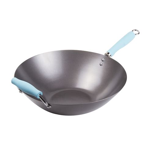 ではメーカ═ Wok Pots Pans Wok Uncoated Stir Fry PanNon Slip Stay Cool ...