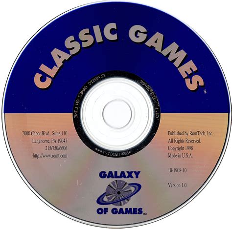 Galaxy of Games: Classic Games (1998) for PC : RomTech Inc. : Free ...