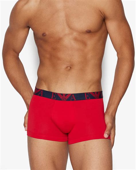 Emporio Armani Trunk - Red & Navy Waistband - Next Gay Thing