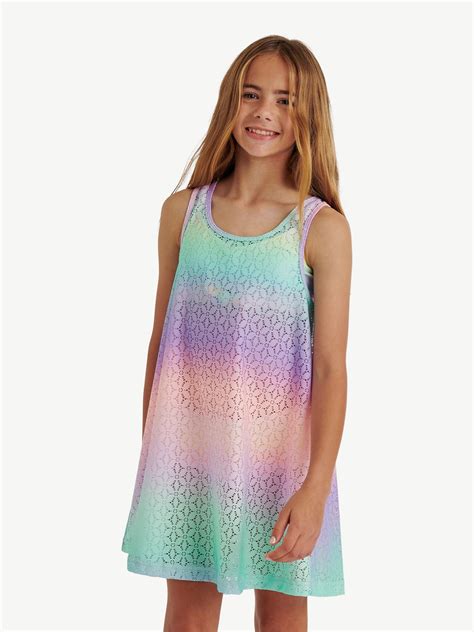 Justice Girls Swimsuit Cover-Up Racerback Dress, Sizes 4-18 - Walmart.com