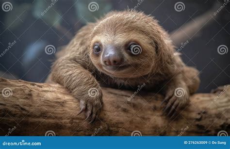 A Beautiful Photograph of the Pygmy Three-toed Sloth Stock Illustration ...