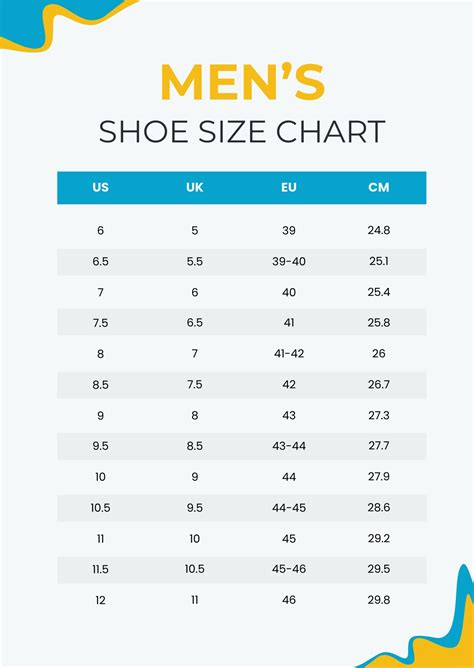 Printable Shoe Size Guide - Printable Free Templates