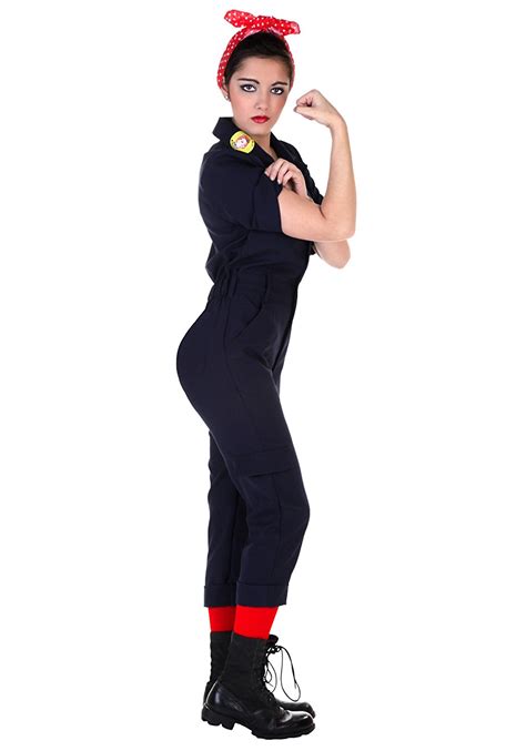 Rosie the Riveter Costume Clothes, Shoes, Hair Scarf