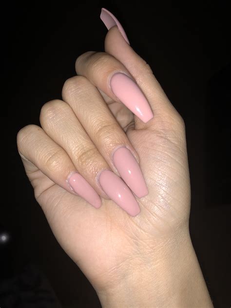 Long Light Pink Acrylic Nails - Tips Color Short Acrylic Nails