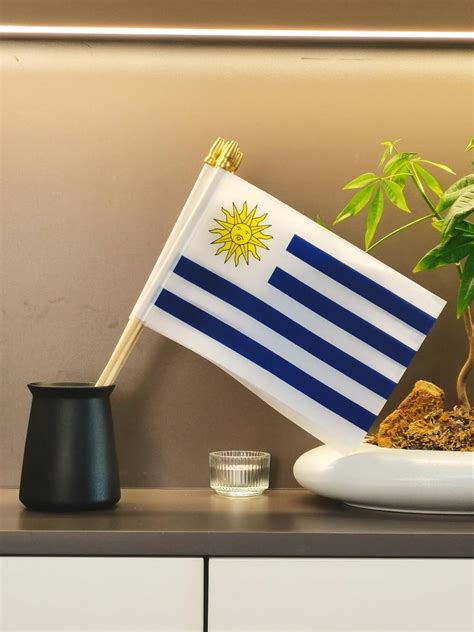 Uruguay Stick Flag, Uruguayan Small Mini Hand Held Flags, Small Uruguay Flag 5x8 Inch,12 Pack ...