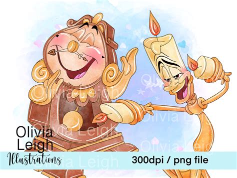 Beauty And The Beast Lumiere And Cogsworth