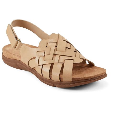 Easy Spirit Womens Leather Adjustable Wedge Sandals - 7.5 Wide (C,D,W ...