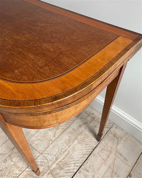 Antique card table, d shaped card table, golden mahogany card table ...