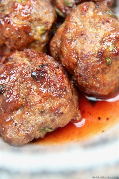 Recipe: Honey Sriracha Meatballs. - Made With Lev