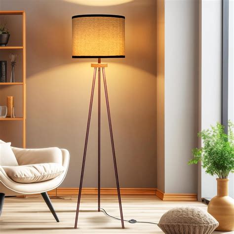 VELXEE Tripod Floor Lamp, Mid Century Standing Lamp, Modern Design ...