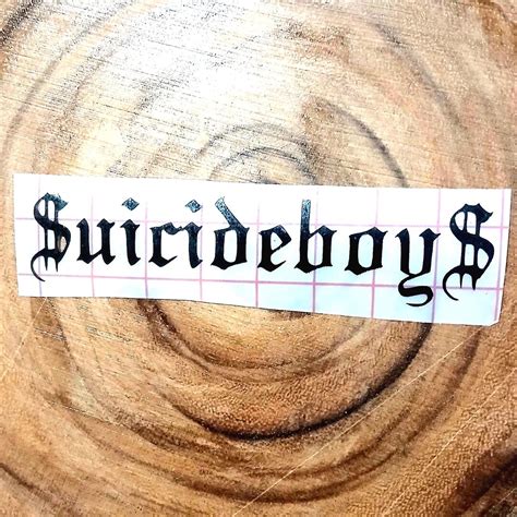 Custom Olde English Font Suicideboys Premium Vinyl Decal. Scrim, Ruby ...