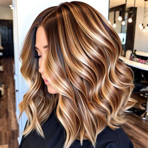 15 Medium Length Brown Hair with Blonde Highlights Ideas - Burst of Style