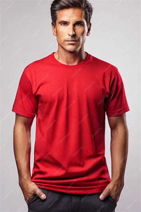 Premium Photo | Plain red tee shirt isolated on white background