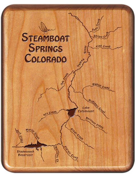 YAMPA RIVER Map Steamboat Springs CO Fly Fishing Fly Box - Etsy España