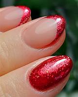 20+ Eye-Catching Red Glitter French Tip Nails - Nail Designs Daily