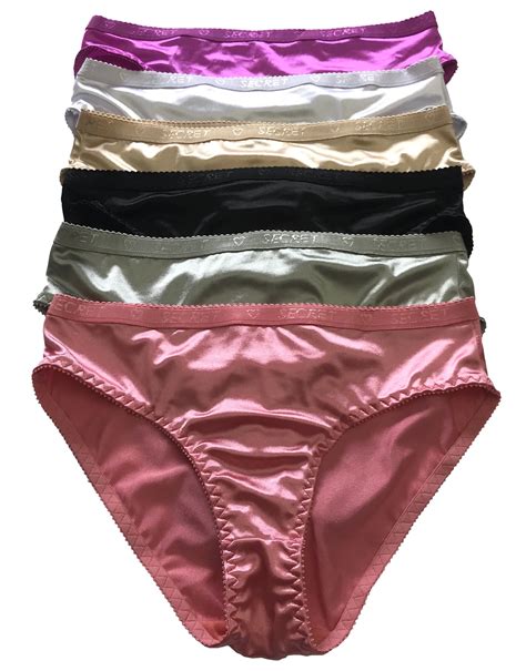 Women Satin Bikini 12 pack of Plain Satin Underwear, Size L (P960 ...