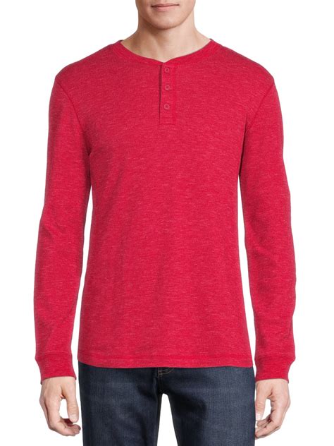 George Men's and Big Men's Long Sleeve Thermal Henley Shirt - Walmart.com