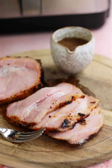 Air Fryer Gammon Joint with the BEST Honey Mustard Glaze!