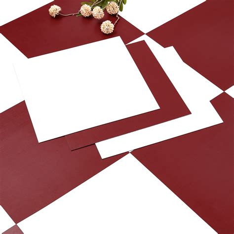 Alow Peel and Stick Floor Tile, Vinyl Flooring White and Red Checkered ...