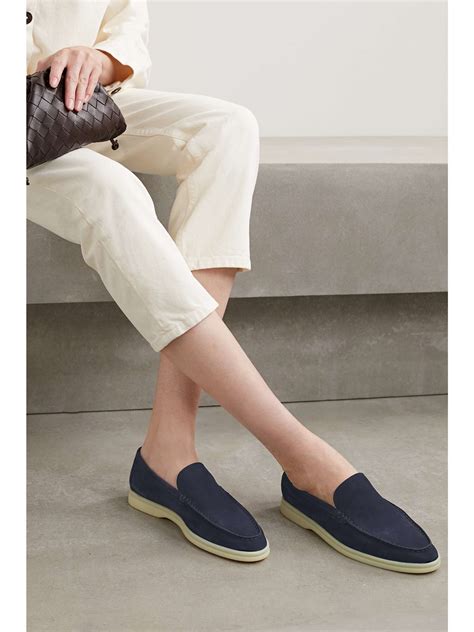 LORO PIANA Summer Walk suede loafers | NET-A-PORTER