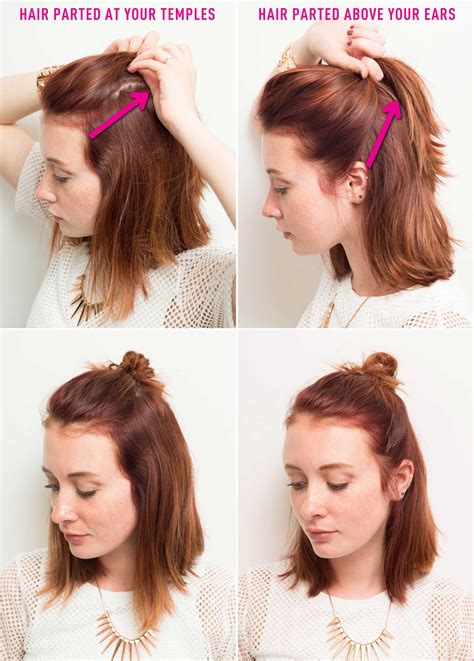 Hair half up in a bun | hairstyles6f