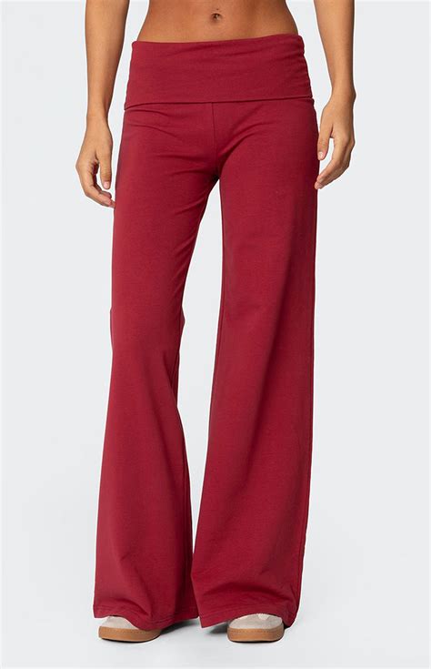 Edikted Wide Leg Fold Over Pants | PacSun | Casual wide leg pants ...