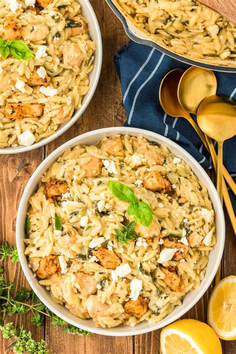 Lemon Chicken Orzo - Busy Family Recipes