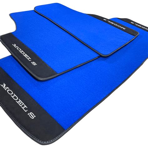 Blue Alcantara Floor Mats for Tesla Model S | Custom Fit Design - AutoWin