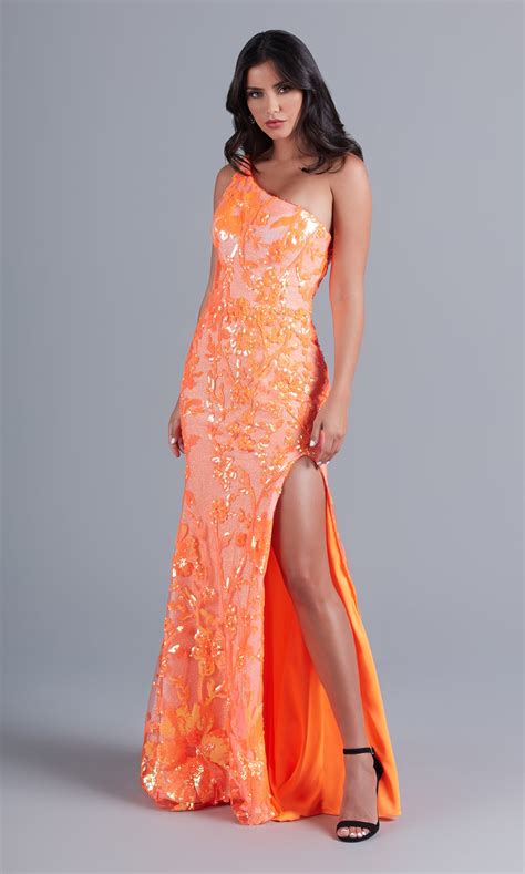 Bright Orange Prom Dresses