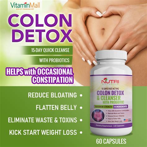 Colon Detox & Cleanser + Probiotics - Relief Constipation, Bloating - VitaminMall