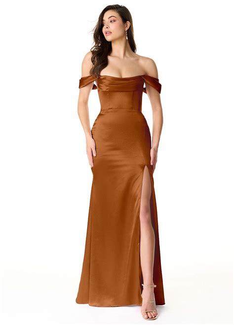 Copper Azazie Liv Bridesmaid Dresses | Azazie