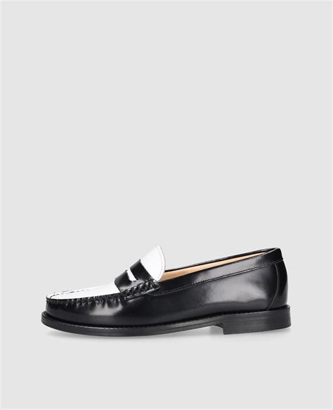 Penny Loafer - Schwarz/Weiß | Shoepassion