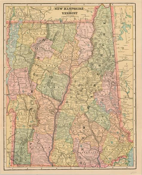 New Hampshire and Vermont - Curtis Wright Maps