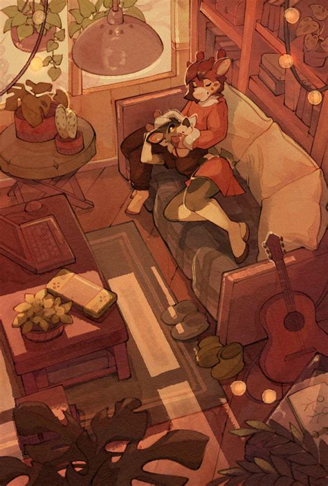 Deer snuggling (Hazel_mere) : r/wholesome_furry