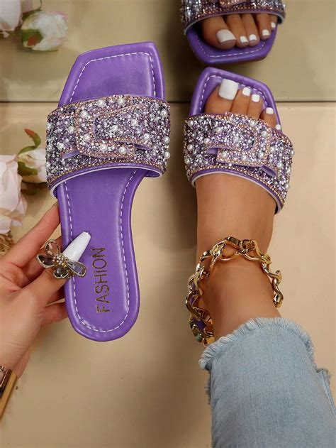 Womens Purple Sandals