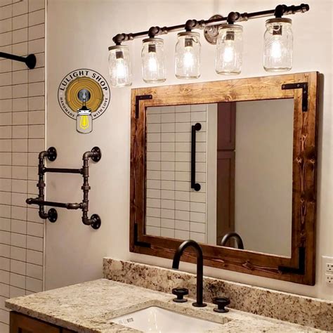 Small Rustic Bathroom Mirrors at Guadalupe Wolf blog