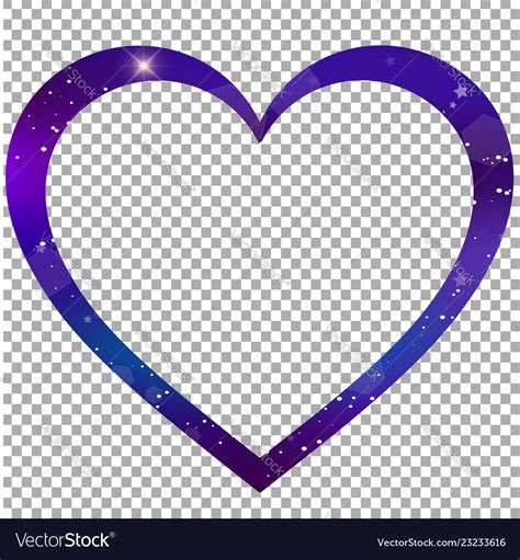 Magical heart shaped border photo frame clip art Vector Image