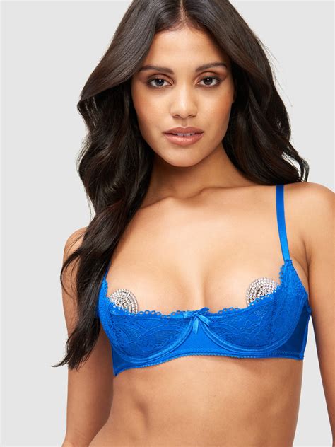 Allegra Satin & Lace Open Cup Bra - Fredericks of Hollywood – Frederick's of Hollywood