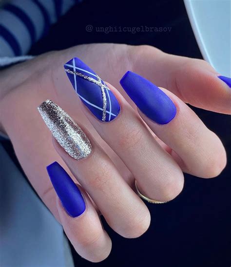 Pin by Janel Ramirez on Blue nails 💙 | Blue and silver nails, Blue ...