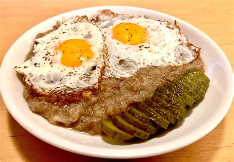 Spanish frikko with fried egg and pickle - Dining and Cooking