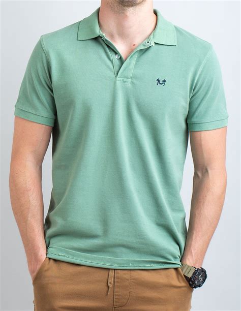 Green Polo for men | Basic short sleeve polo shirts