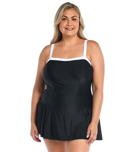 Maxine Plus Size Swim Romper at SwimOutlet.com
