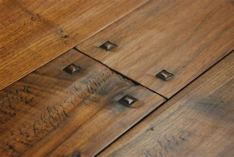 Hand Scraped, Wide Plank, Walnut Flooring with Raised Pegs, Hand ...