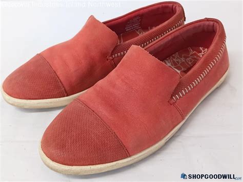 Olukai Alohi Shoes Red Loafers Women's Size 9 Slip On | ShopGoodwill.com