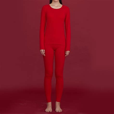 JNGSA 2023 Winter Two-piece Thermal Underwear Set for Women Long Johns ...