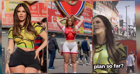 Arabella Mia: Meet naked Arsenal fan who watches game in body paint ...
