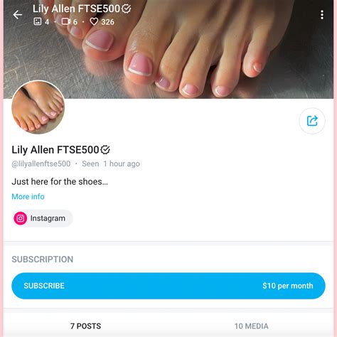 Lily Allen Launches An OnlyFans Of Just FEET PICS For Foot Fetishists! Yes, Really! - Perez Hilton