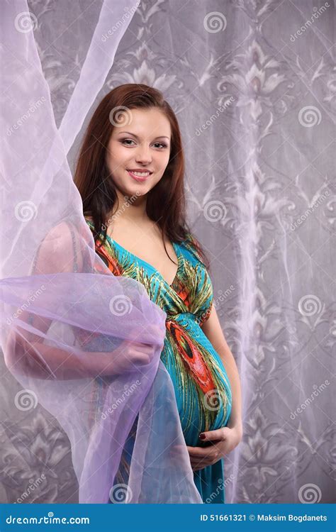 Young Beautiful and Stylish Pregnant Woman Stock Image - Image of ...