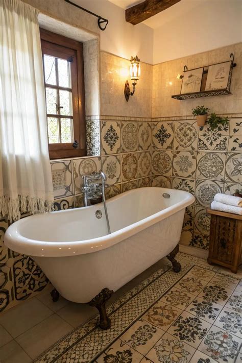 18+ Charming Vintage Bathroom Tile Ideas