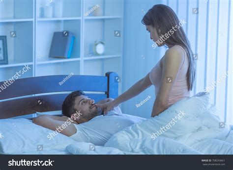 Man Woman Have Sex Bed Night Stock Photo 708243661 | Shutterstock